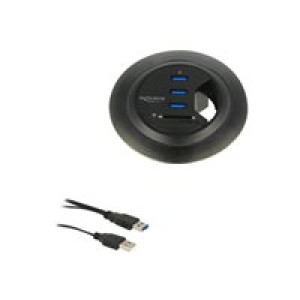 DELOCK HUB USB 3.0 Tisch-Hub 60 mm 3 x USB 3.0 