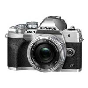 OLYMPUS OM-D E-M10 Mark IV 1442 EZ Pancake Kit (EZ) Digitalkamera 21.8 Megapixel Silber inkl. S 