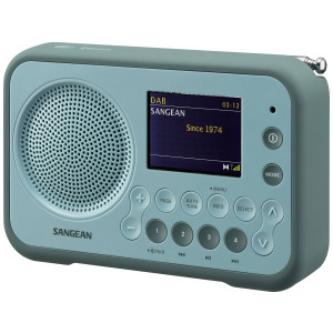SANGEAN DPR-76BT Taschenradio DAB+, UKW AUX, Bluetooth® Tastensperre Hellblau