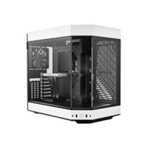 HYTE Y60 White Zweikammer ATX-Midi-Tower Gehäuse weiß/schwarz, Seitenfenster 