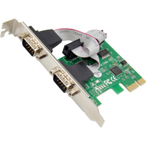 INLINE Schnittstellenkarte, 2x Seriell RS-232, PCIe, AX99100, Low-Profile 