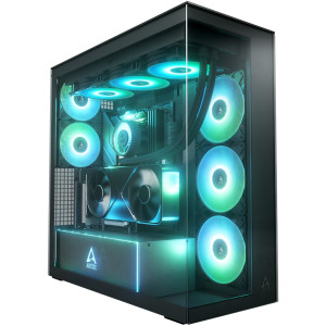 ARCTIC Xtender VG Mirror Black E-ATX Gaming Gehäuse mit Seitenfenster 