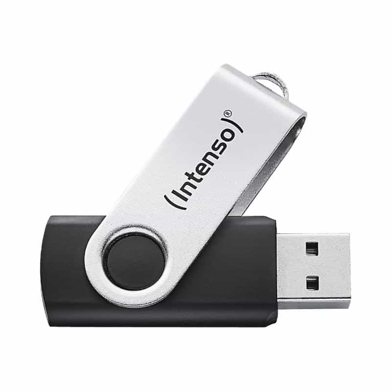 INTENSO USB-Stick Office Line, 256 GB, USB-A, 3.2 Gen 1x1, schwarz-silber