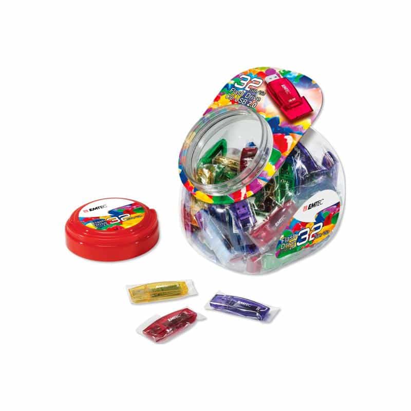 EMTEC C410 Color Mix - Candy Jar 2.0 USB-Stick 32 GB USB Typ-A Mehrfarbig