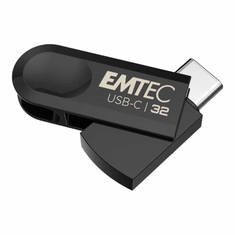 EMTEC C280 USB-Stick 32 GB USB Typ-C 3.2 Gen 1 (3.1 Gen 1) Schwarz EMTEC C280 USB-Stick 32 GB USB Typ-C 3.2 Gen 1 (3.1 Gen 1) Schwarz