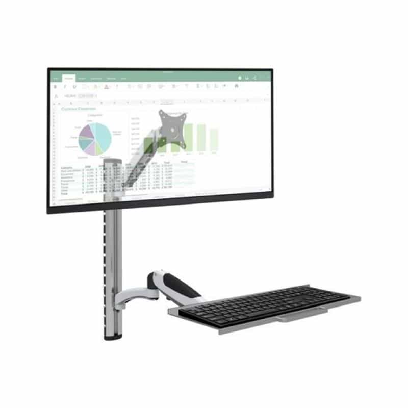 TECHLY Wandhalterung für 38,1cm 15Zoll - 68,58cm 27Zoll Tastaturablage und Arm