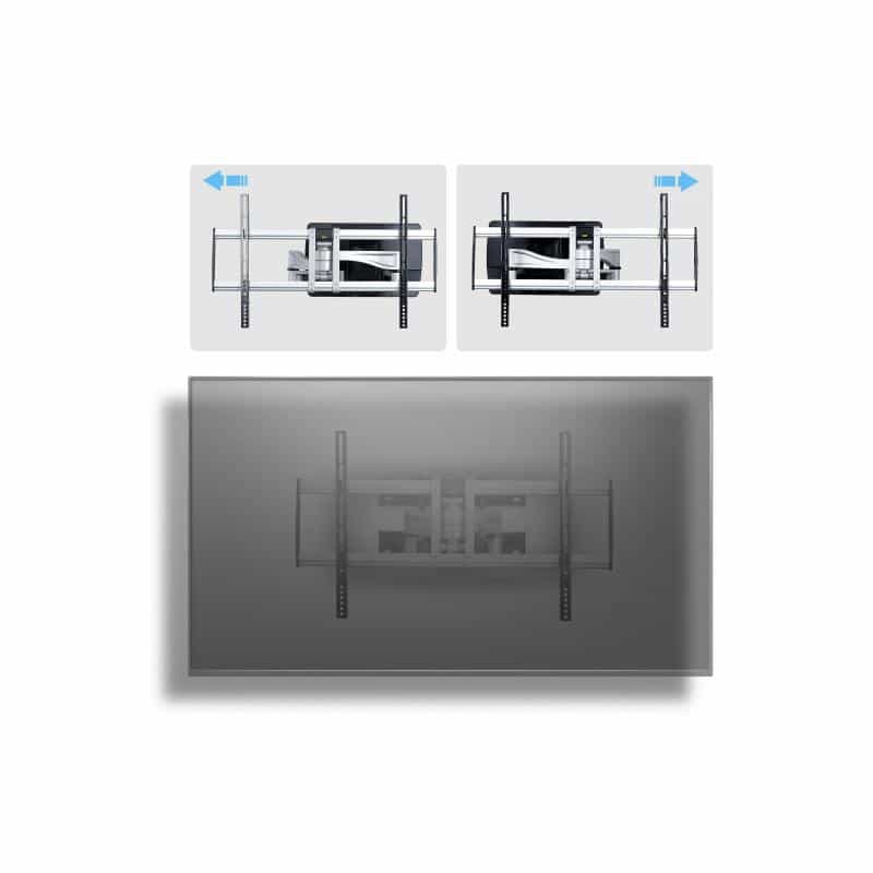 STARTECH.COM Robuste vollbewegliche TV-Wandhalterung fur Flachbildschirme bis 100 Zoll und 85 kg