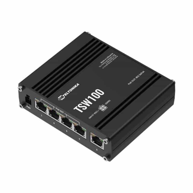 TELTONIKA NETWORKS TSW100 Industrial PoE+ Ethernet Switch (Nachfolger von TSW100 - 4088189)