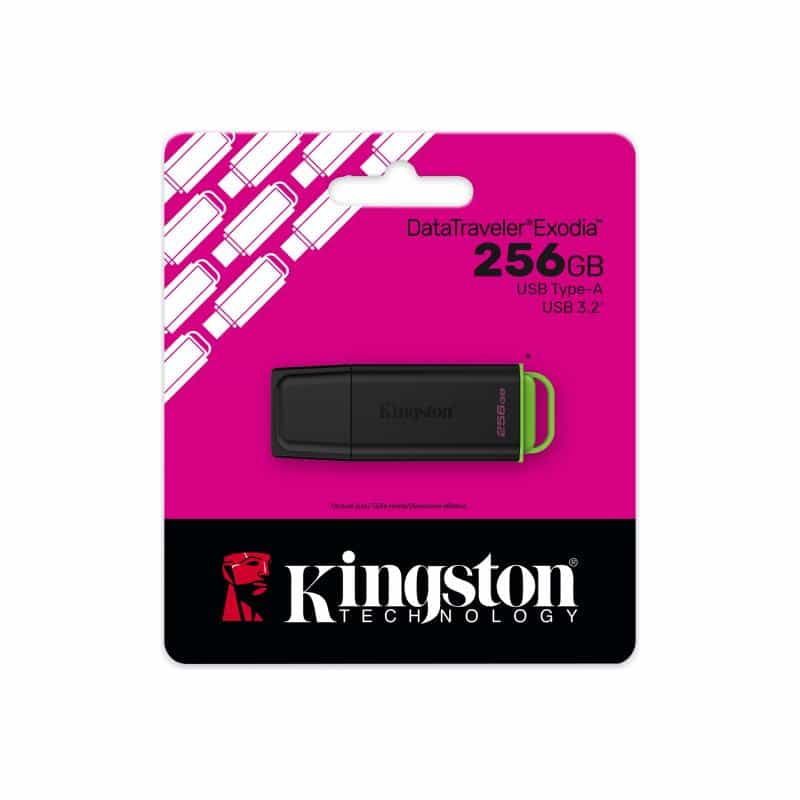 KINGSTON Portable USB 3.2 Gen 1 DataTraveler Exodia Black/Green 256GB