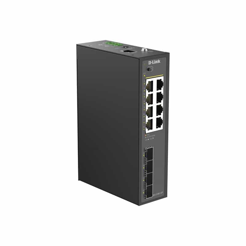 D-LINK DIS-210G-12P Smart L2 Industrial Switch 8x Gigabit PoE+ 4x SFP Gigabit Budget PoE 240W