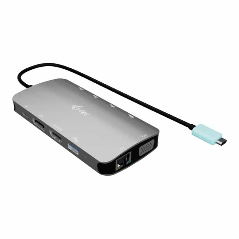 I-TEC USB-C Metal Nano 3x Display Docking Station 1x DP 1x HDMI 1x VGA 1x GLAN 1x USB-C Gen1 4x USB-
