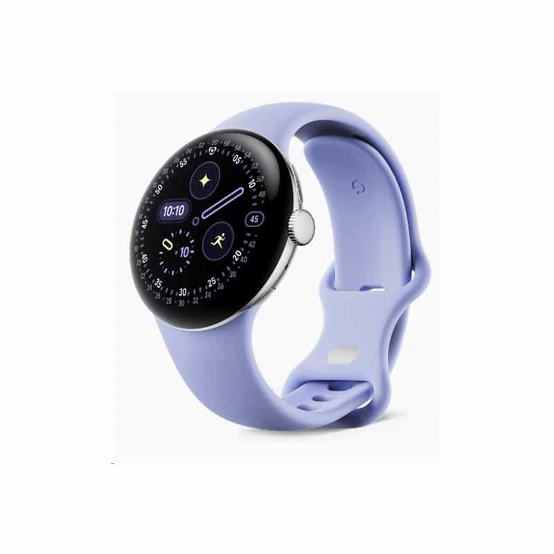 GOOGLE Pixel Watch 4 - 41 mm - Aluminium silber poliert - Wear OS Smartwatch - Iris