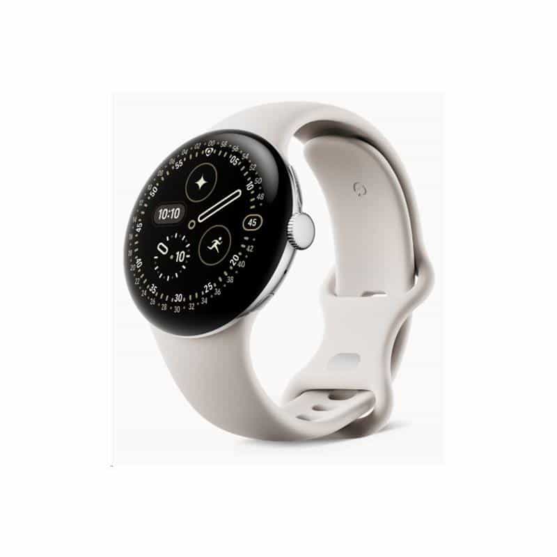 GOOGLE Pixel Watch 4 - 41 mm - Aluminium silber poliert