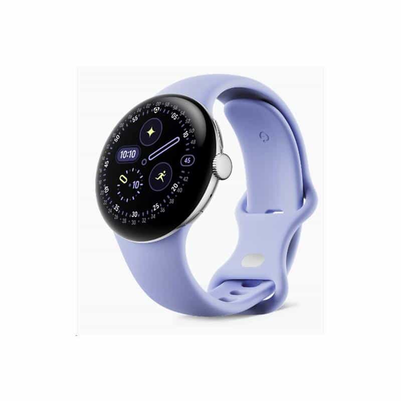 GOOGLE Pixel Watch 4 LTE 41 mm Polished Silver Iris Smartwatch Wear OS