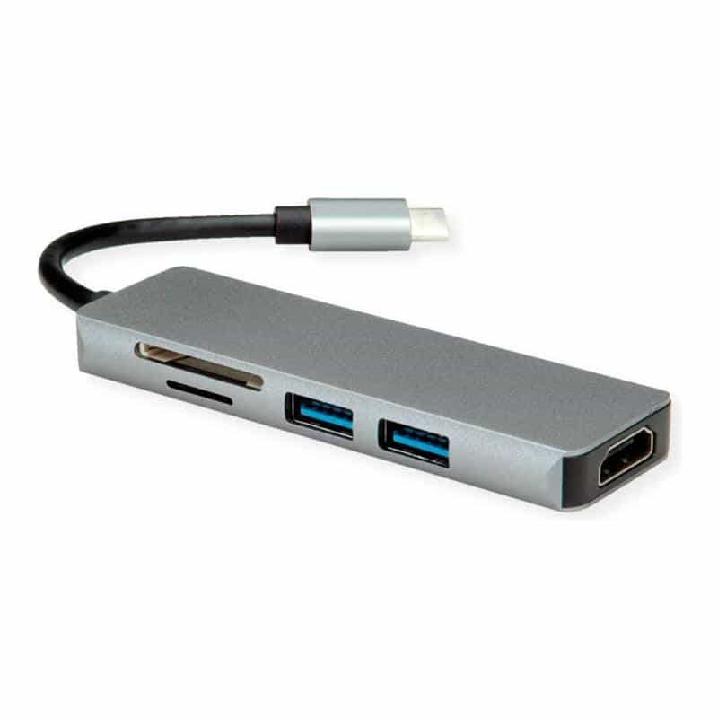 ROLINE Dockingstation Typ C HDMI 2x USB3.2 Gen1 A SD/MicroSD