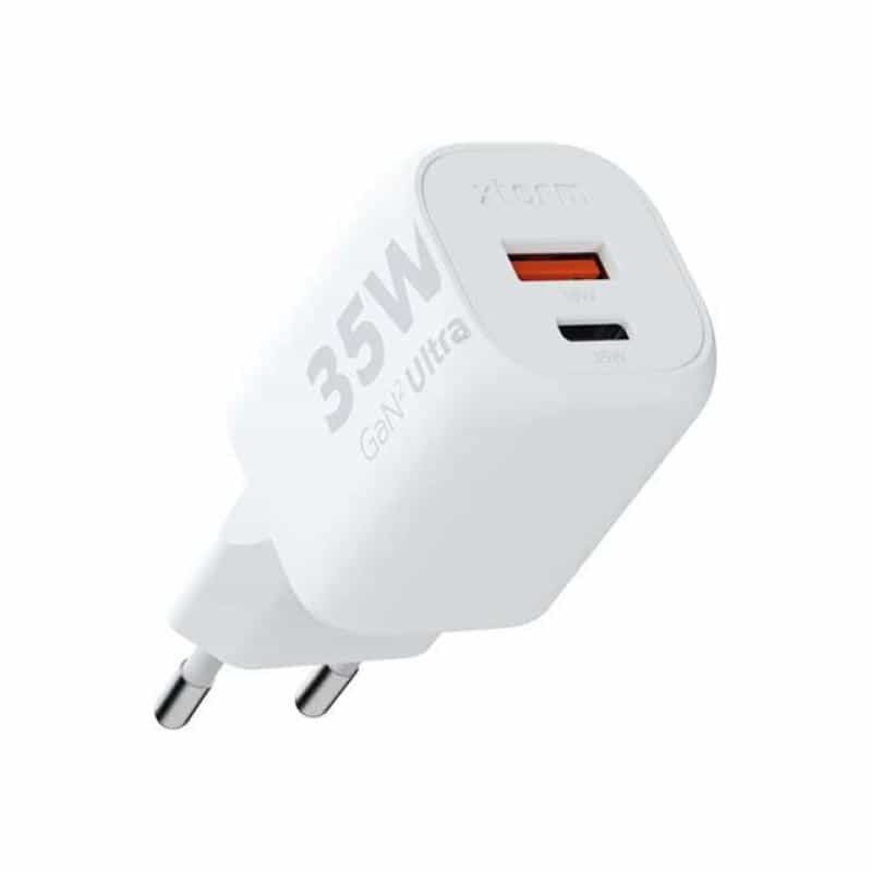 XTORM Ultra Wall USB Ladegerät 35 W 1x USB-C®, 1x USB-A Quick Charge 3.0 Weiß GaN