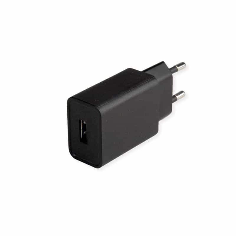 VALUE 19.99.1093 USB Ladegerät 12 W 1x USB-A Schwarz Innenbereich