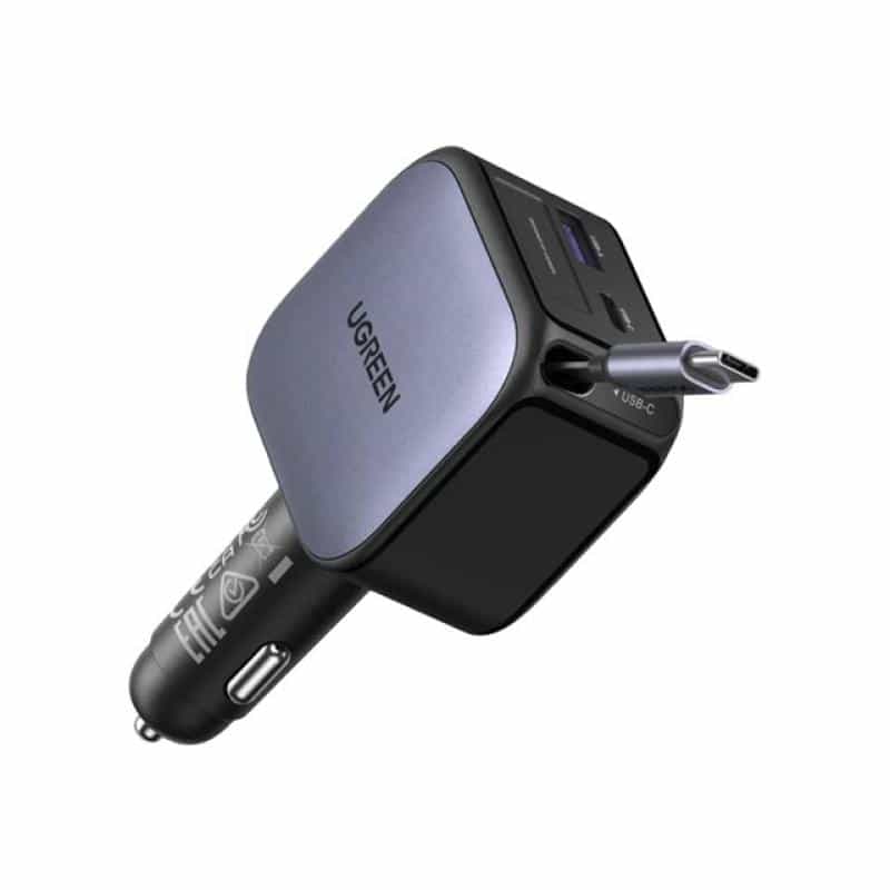 UGREEN EC602 60W Car Charger 2C1A Kfz Ladegerät 60 W USB-C® Buchse, USB-C® Stecker, USB-A Buchs