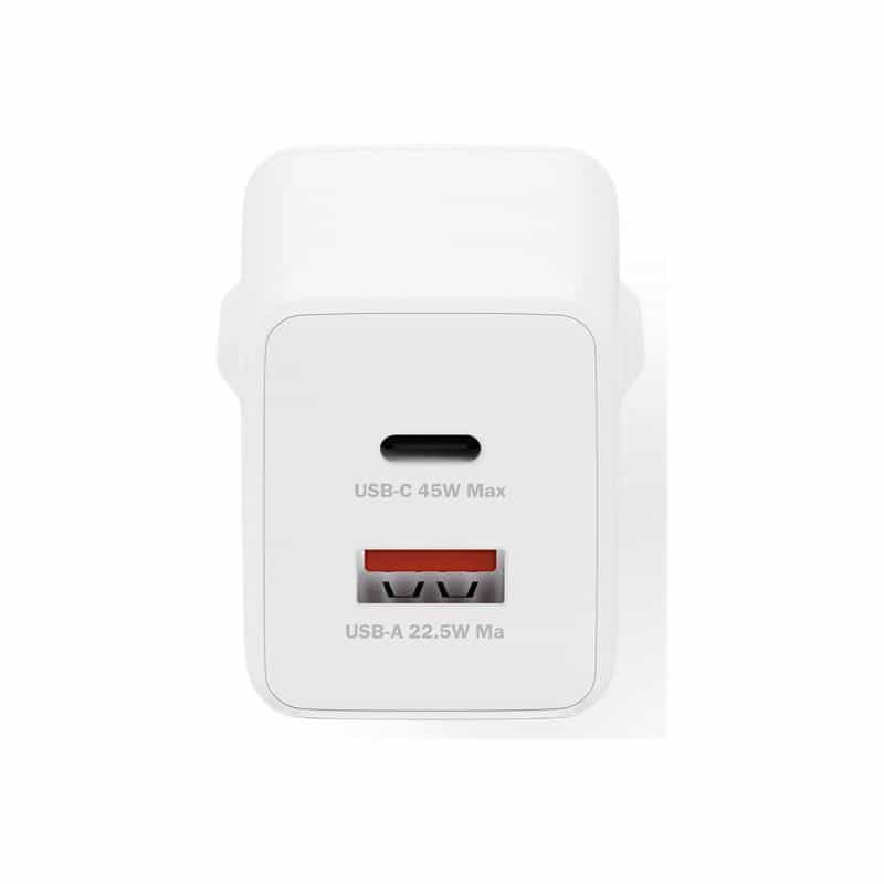 DIGITUS DA-10302 USB Ladegerät 45 W 1x USB-A, 1x USB-C® Weiß