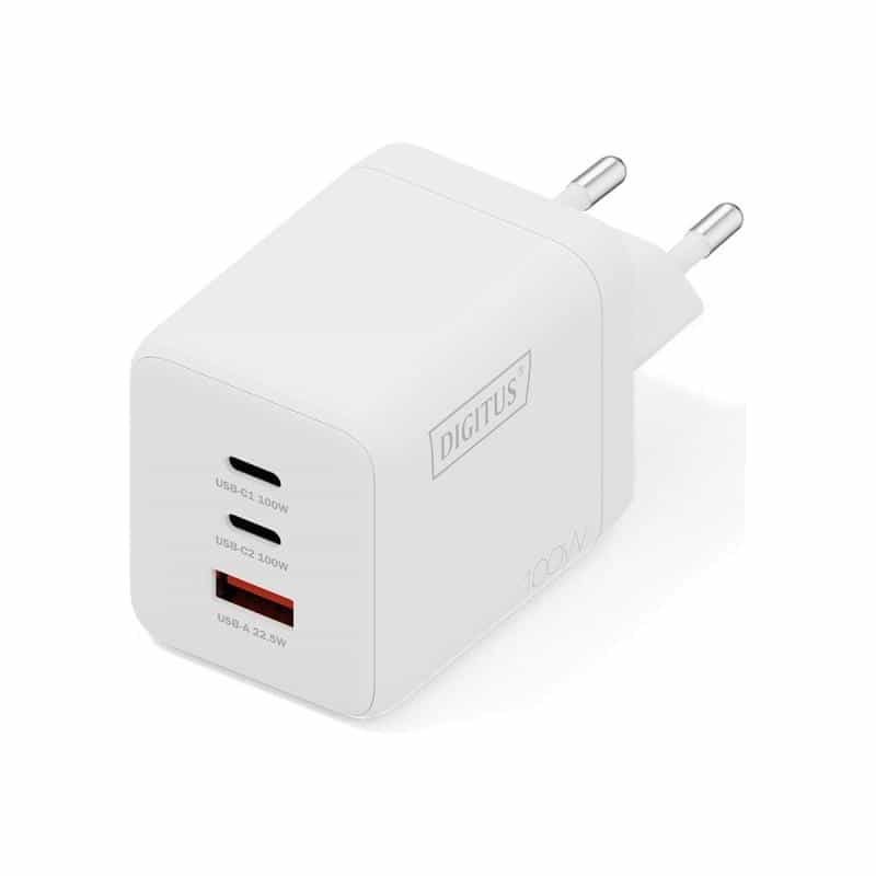 DIGITUS DA-10304 USB Ladegerät 100 W 1x USB-A, 2x USB-C® Weiß
