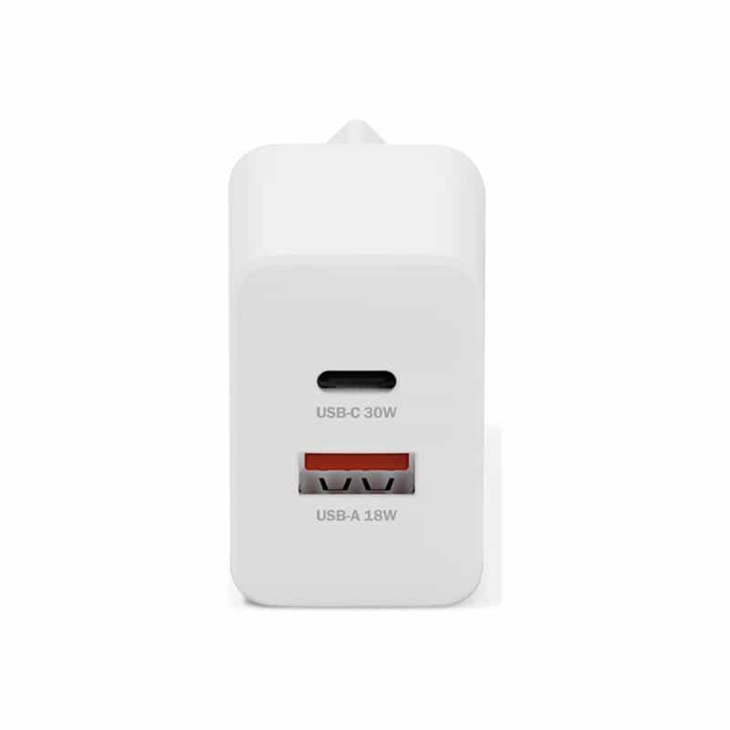 DIGITUS DA-10301 USB Ladegerät 30 W 1x USB-A, 1x USB-C® Weiß