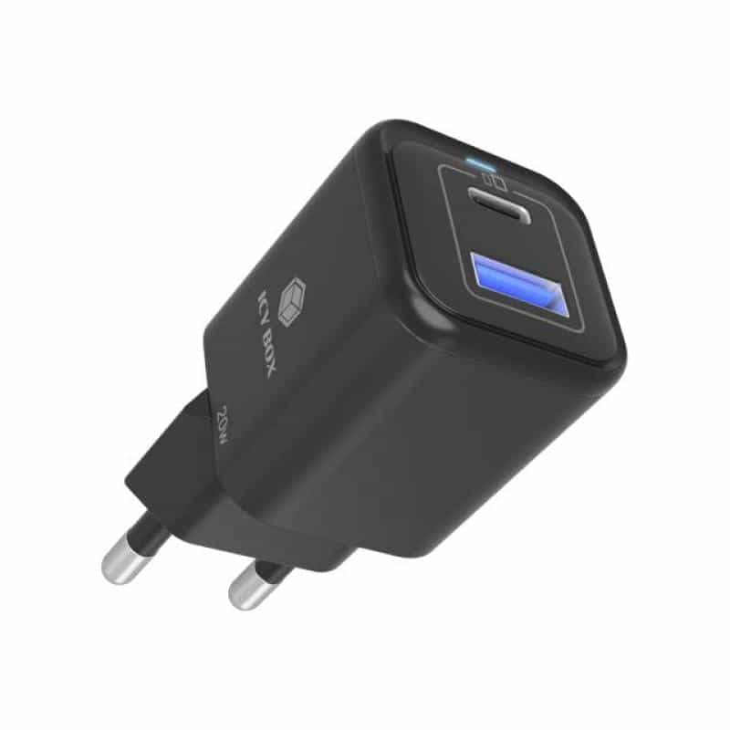 RAIDSONIC ICY BOX Wandladegerät mit 20 W USB-C® Adapter 20 W Schwarz