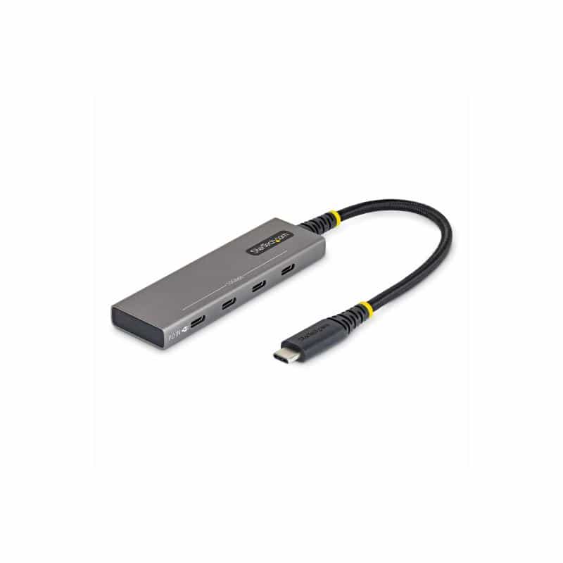 STARTECH.COM 4-Port USB-C Hub 10Gbps 100W Power Delivery 4x USB-C Ports Überstromschutz PCR-Aluminiu