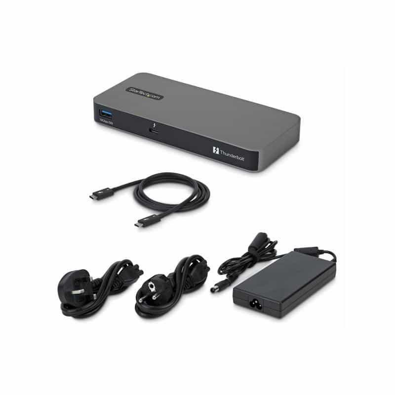 STARTECH.COM 4-Port Thunderbolt 5 Hub mit Thunderbolt Share KVM 80/120Gbps 8K Multi-Display 140W PD