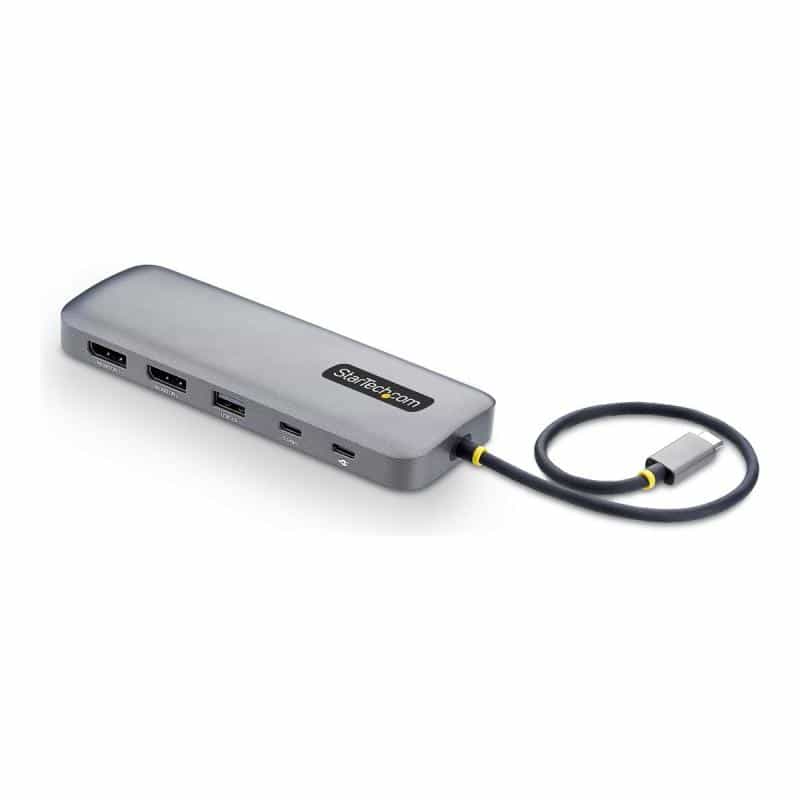STARTECH.COM 10-in-1 USB-C auf Dual DisplayPort Multiport Adapter 100W Power Delivery 2x4K 60Hz 5-Po