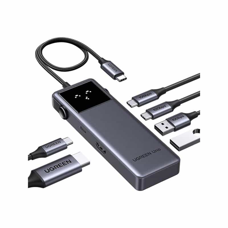 UGREEN Uno CM888 6-in-1 USB-C Hub 1x 4K HDMI 1x USB-C PD 100W 2x USB-A 3.2 2x USB-C 3.2 intelligente