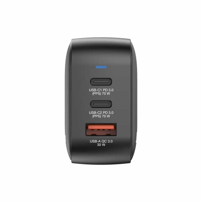 VERBATIM Mini GaN Netzladegerät 70W 3 Anschlüsse US/EU/UK ADP