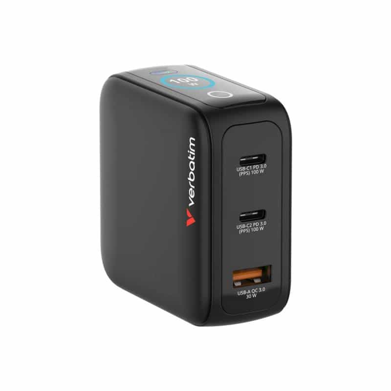 VERBATIM Mini GaN Charger 100W with Display