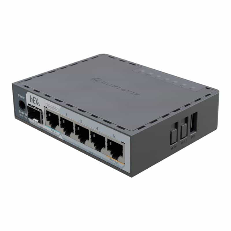 MIKROTIK RouterBOARD E60iUGS, hEX S, 5x Gigabit, 1x 2.5G SFP, USB