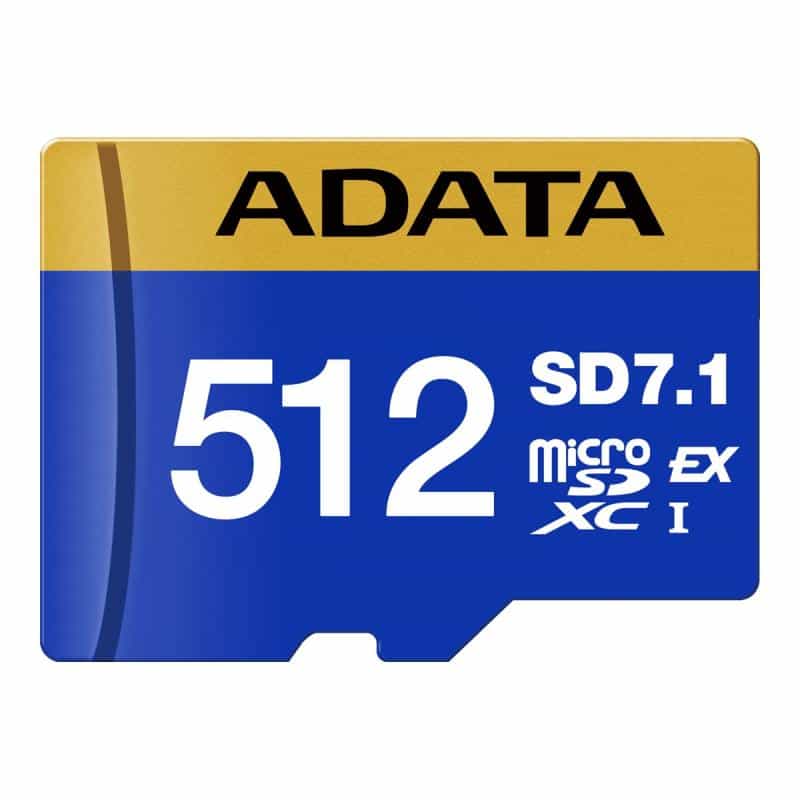 ADATA CARD ADATA Premier Extreme microSDXC SD7.1 512 GB (blau/gelb, SD7.1 Express, UHS-I U3, Class 1