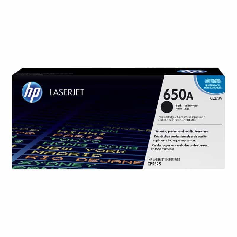 HP 650A Schwarz LaserJet Tonerpatrone (CE270A)