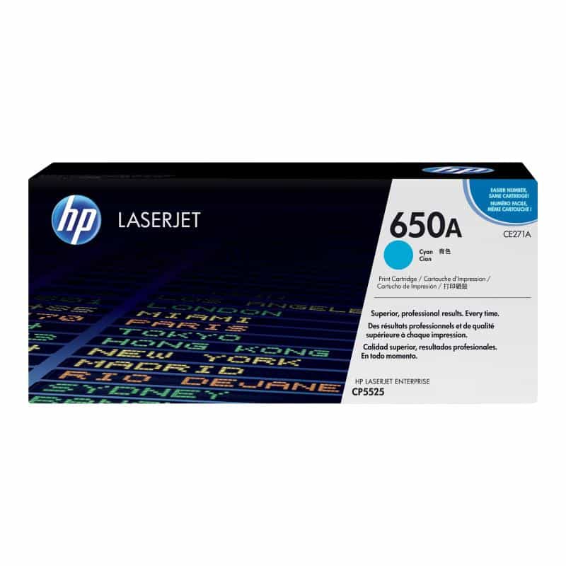 HP 650A Cyan LaserJet Tonerpatrone (CE271A)