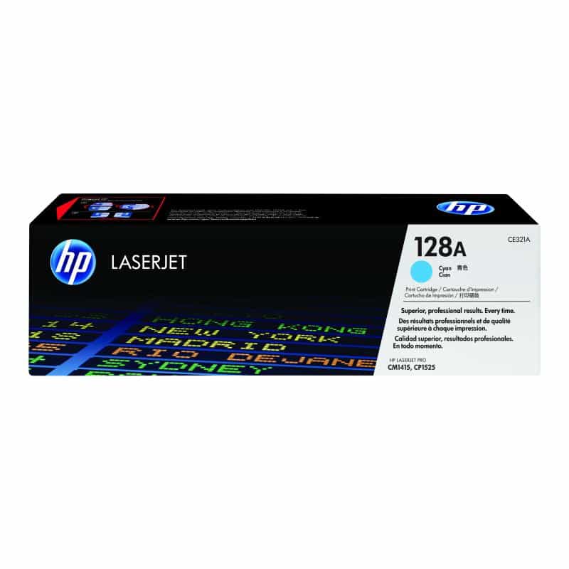 HP 128A Cyan LaserJet Tonerpatrone (CE321A)