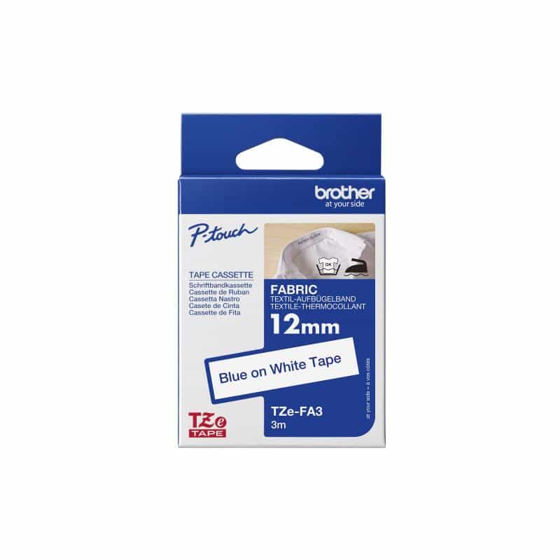 BROTHER Schriftbandkassette TZEFA3 weiß/blau BROTHER Schriftbandkassette TZEFA3 weiß/blau