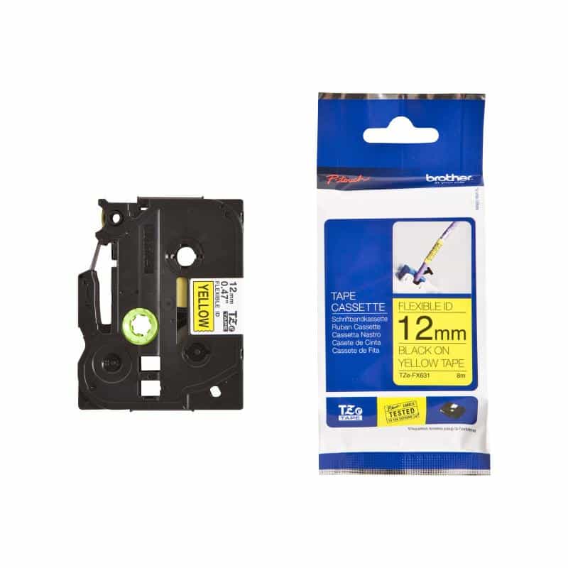 Tape TZEFX631/glb/bk/8m/12mm/flex/PT1000