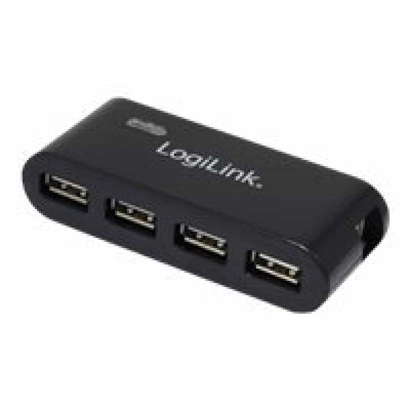 USB-HUB 4-Port LogiLink m. Netzteil schwarz