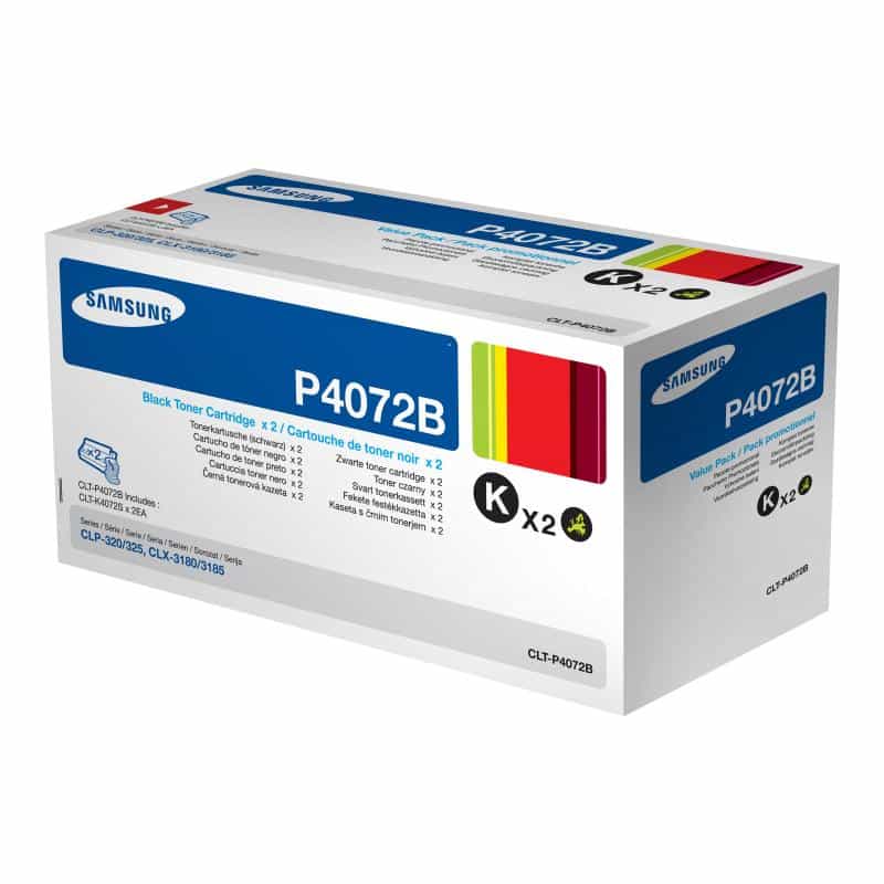 SAMSUNG CLT P4072B Rainbow kit 2er Pack Schwarz Tonerpatrone