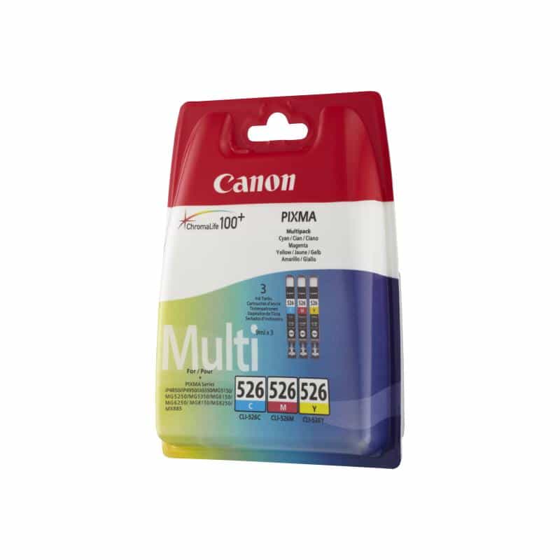 CANON CLI 526 Multipack 3er Pack Gelb, Cyan, Magenta Tintenbehälter