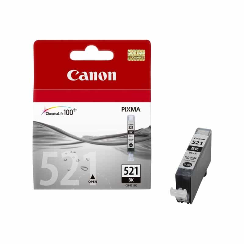 CANON CLI 521BK Schwarz Tintenbehälter CANON CLI 521BK Schwarz Tintenbehälter
