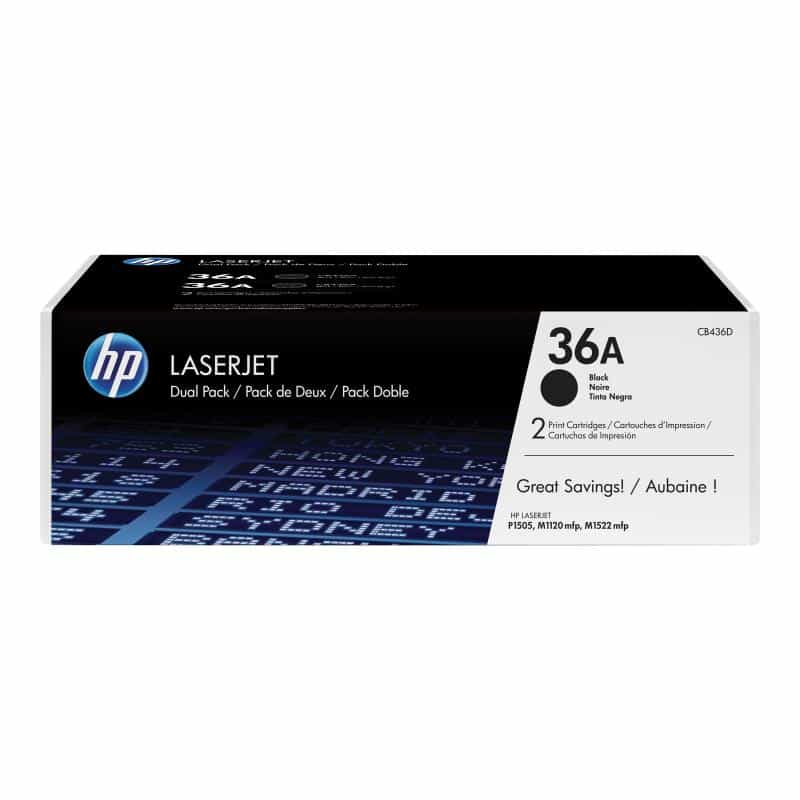HP 36A 2er Pack Schwarz LaserJet Tonerpatrone (CB436AD)