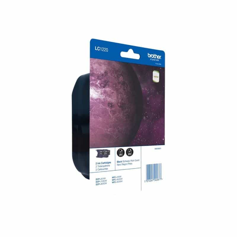 BROTHER LC1220BK Twin Pack 2er Pack Schwarz Tintenpatrone