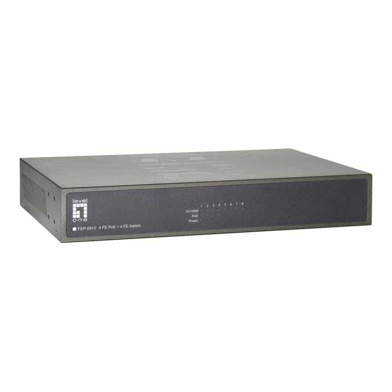 LevelOne Switch 10.5 8 Port 4 PoE Ports