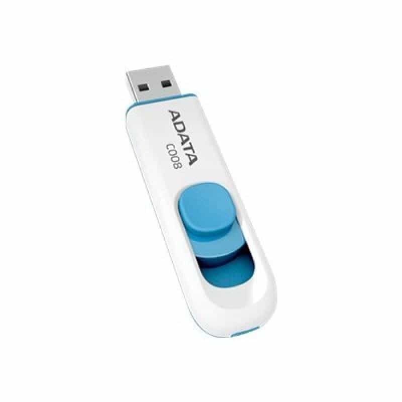 ADATA 64GB USB Stick C008 Slider USB 2.0 weis blau