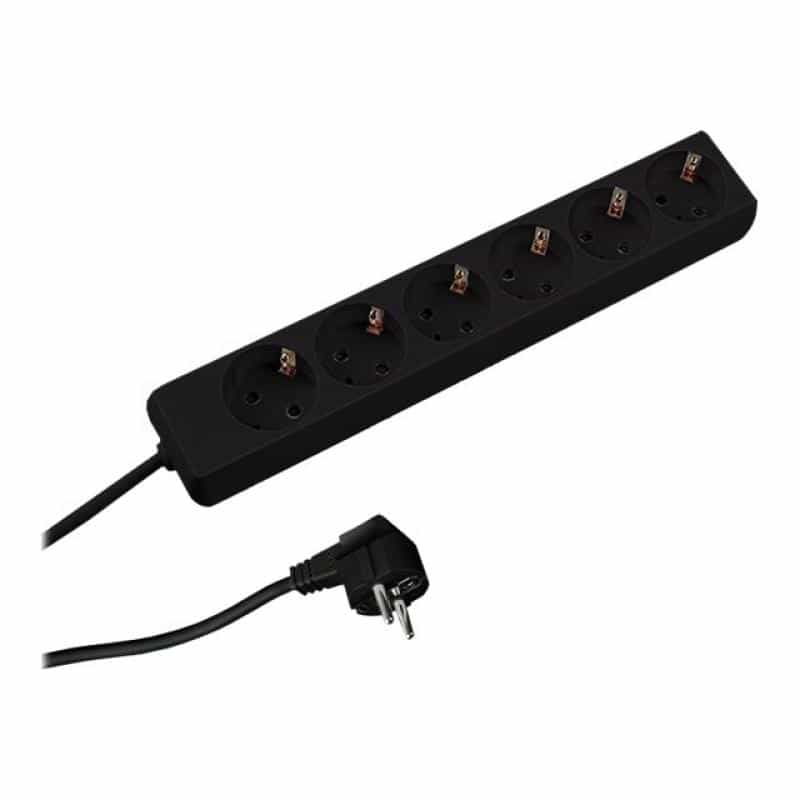 BACHMANN 6-f. Steckdosenleiste 1,4m schwarz