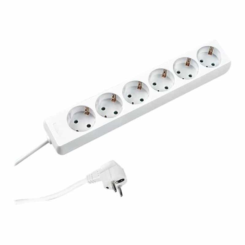 BACHMANN 6-f. Steckdosenleiste 1,4 m, weiss