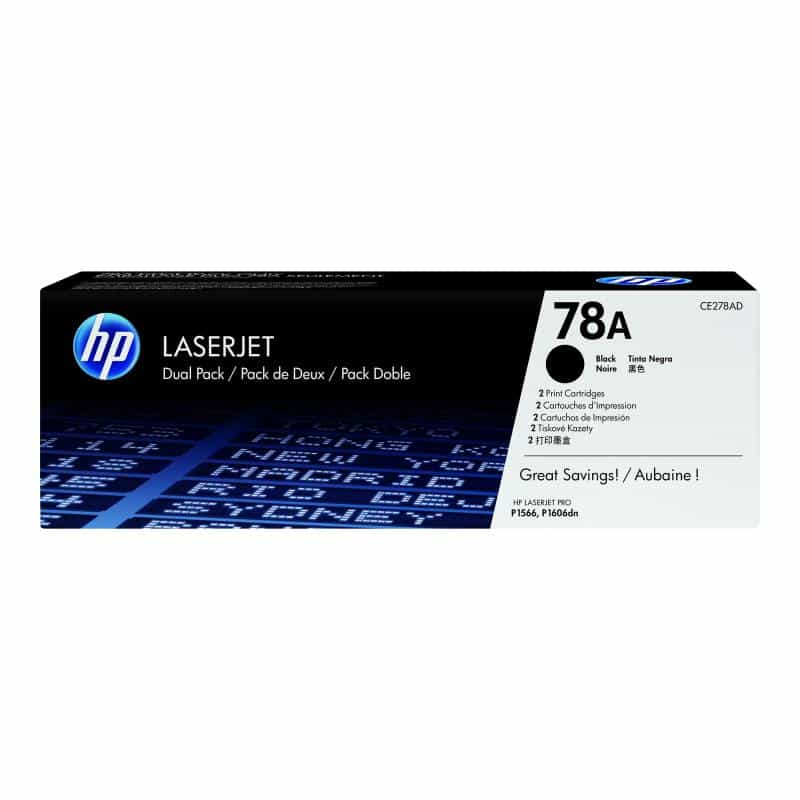 HP 78A 2er Pack Schwarz LaserJet Tonerpatrone (CE278AD)